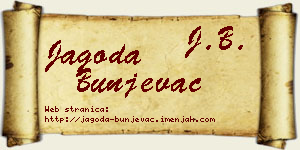 Jagoda Bunjevac vizit kartica